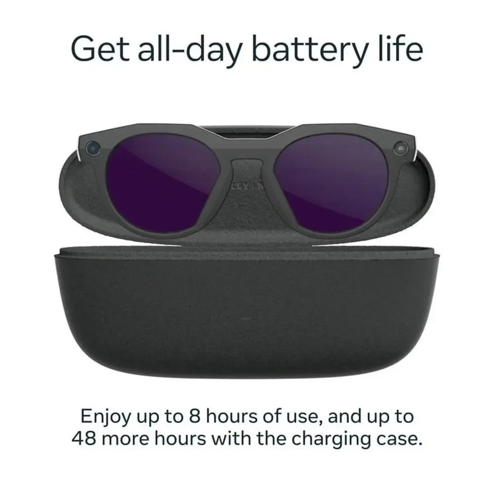 Oakley Meta HSTN, Black Smart AI Glasses Camera, Transitions Amethyst Lenses